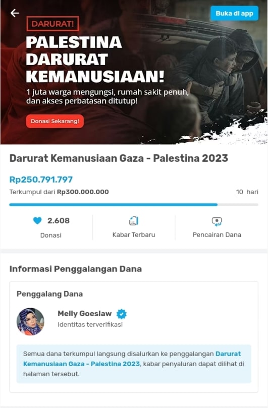 Galang dana untuk palestina