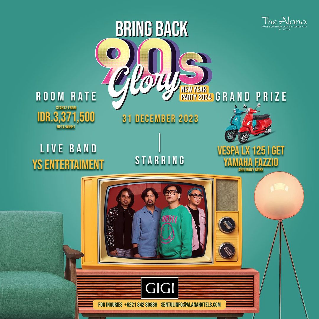 Konser malam tahun baru 2024, Bring Back 90s Glory New Year Party 2024