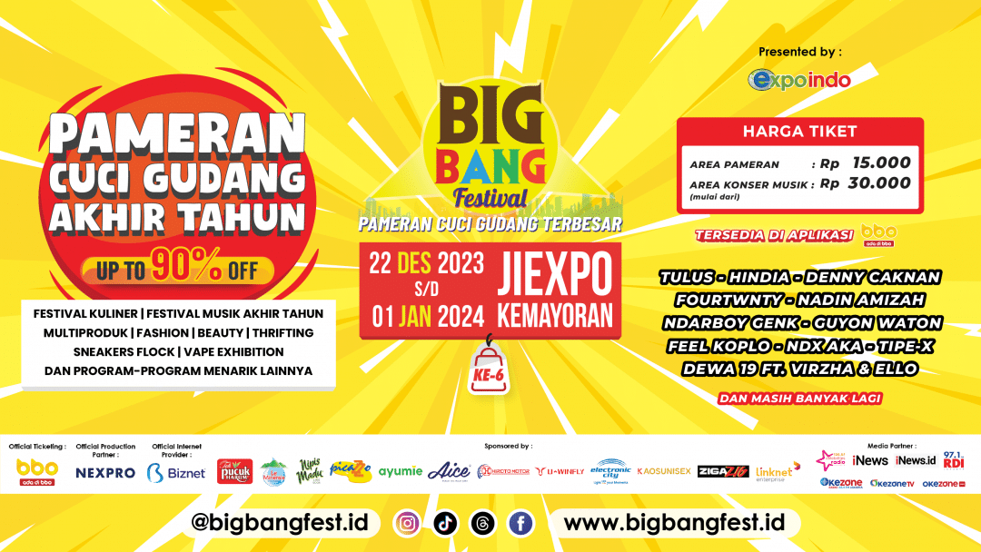 Big Bang Festival 2023: Harga Tiket Dan Line Up Lengkap! - Dewatiket